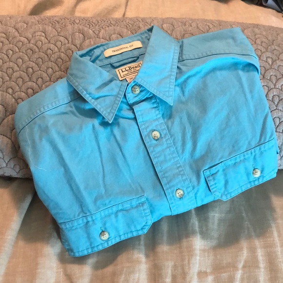 LL BEAN size Small Button down 100% Cotton Traditional Fit Breathable $69 NEW - Picture 3 of 14